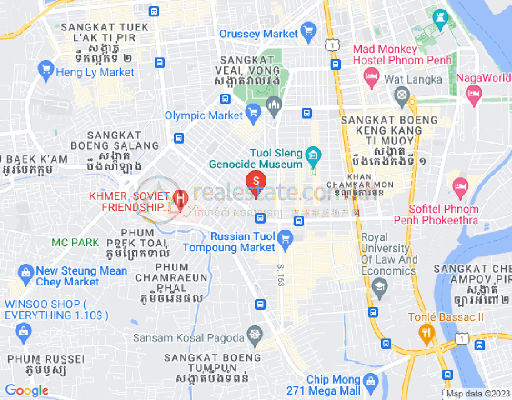 Map of BKK 3, Boeng Keng Kang, Phnom Penh