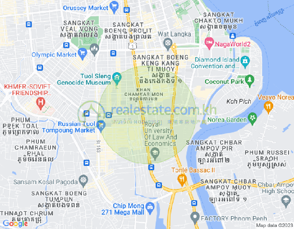Carte de BKK 1, Boeng Keng Kang, Phnom Penh