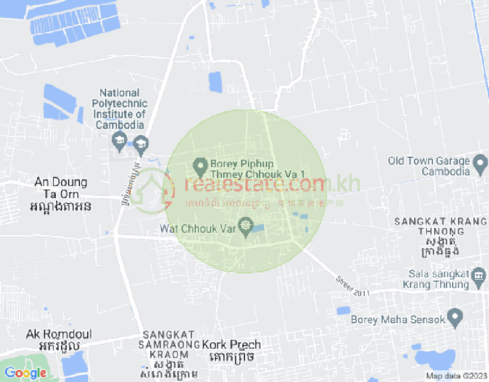 Mapa: Ponhea Pon, Prek Pnov, Phnom Penh