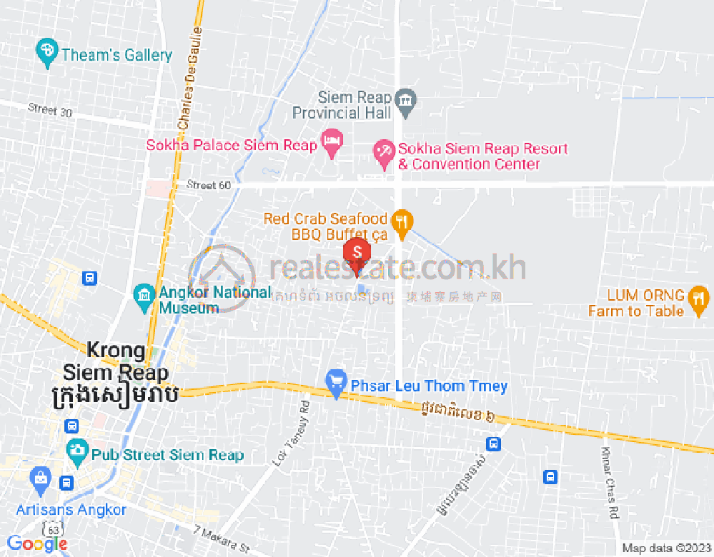 Sla Kram 分区, 暹粒地图
