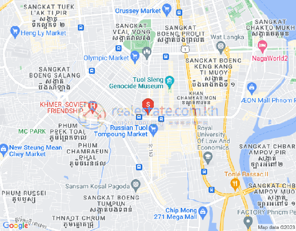 BKK 2, ボンケンコン, プノンペンの地図
