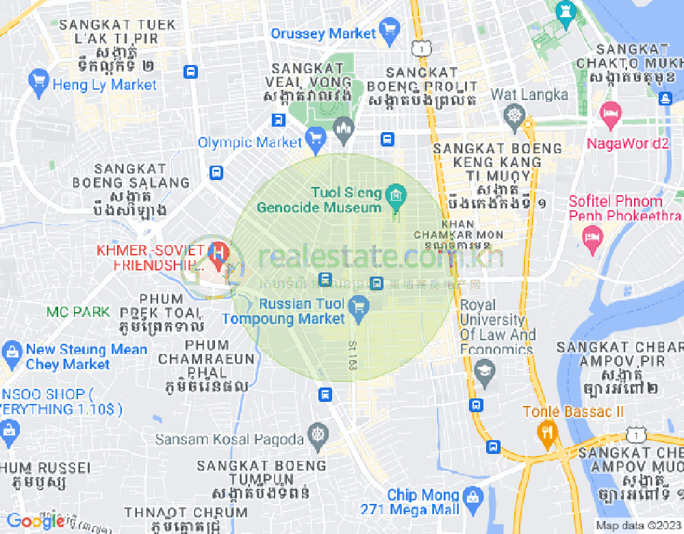 万谷湖1分区, 堆谷区, 金边地图