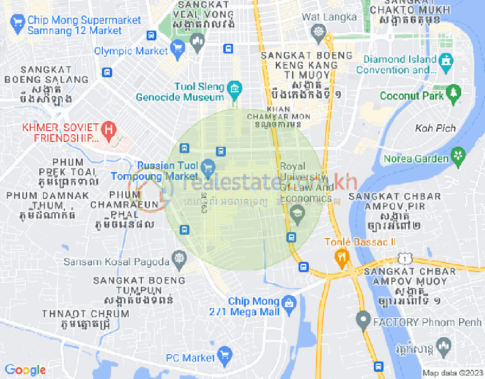 Mapa: Toul Tum Poung 1, Chamkarmon, Phnom Penh