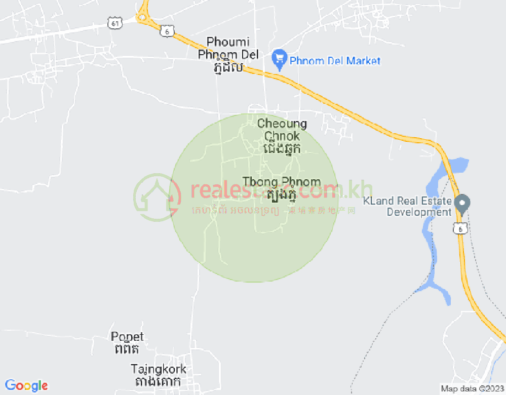 Mapa: Tang Krang, Batheay, Kampong Cham