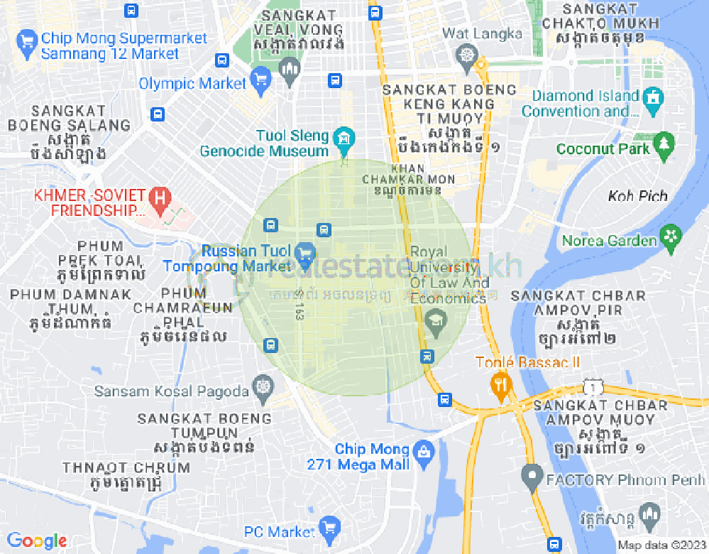 Mapa: Toul Tum Poung 1, Chamkarmon, Phnom Penh