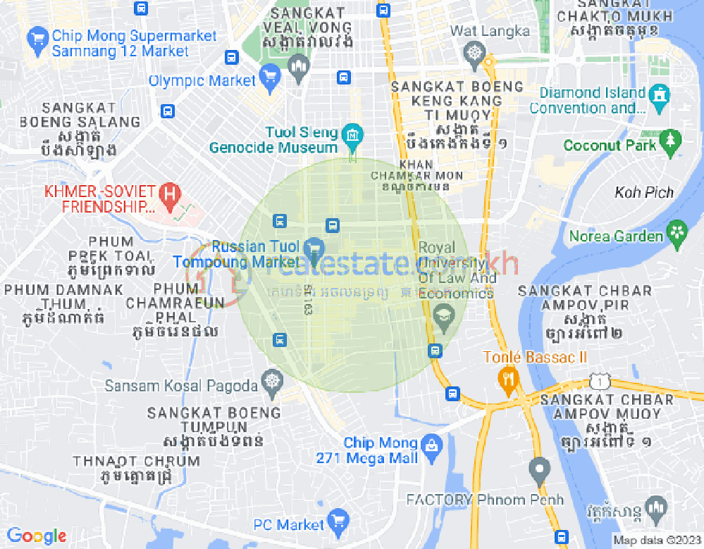 Mapa: Toul Tum Poung 1, Chamkarmon, Phnom Penh