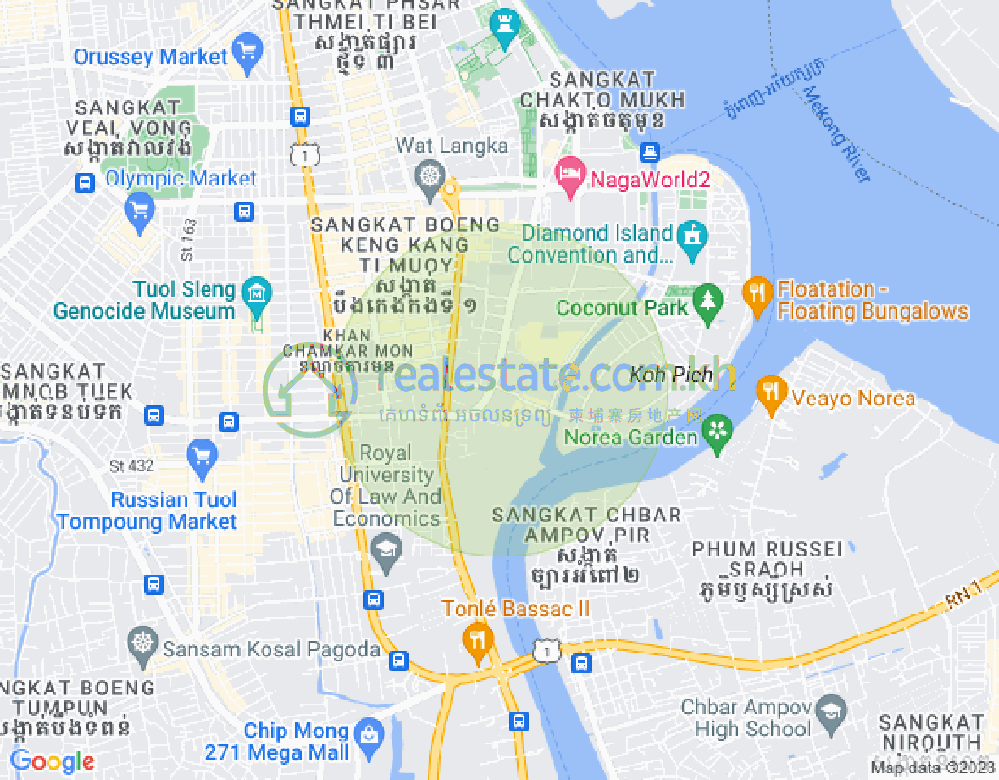 百色河分区, 占卡蒙, 金边地图