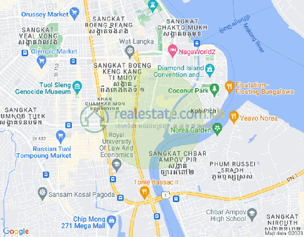百色河分区, 占卡蒙, 金边地图