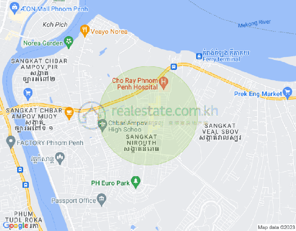 Map of Nirouth, Chbar Ampov, Phnom Penh