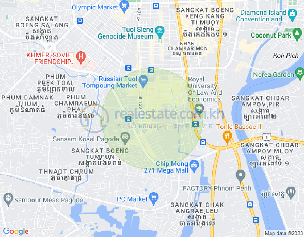 Mapa: Toul Tum Poung 2, Chamkarmon, Phnom Penh