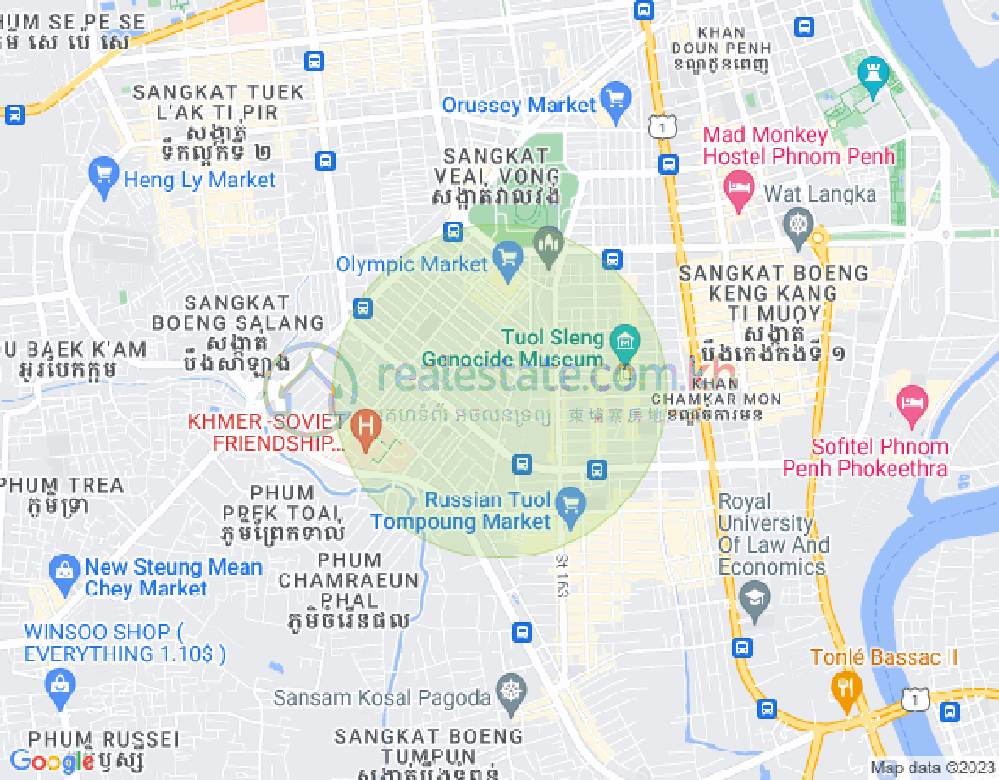 Mapa: BKK 1, Boeng Keng Kang, Phnom Penh