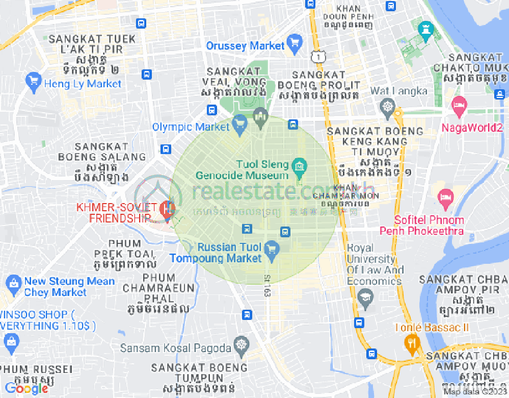 Carte de BKK 1, Boeng Keng Kang, Phnom Penh