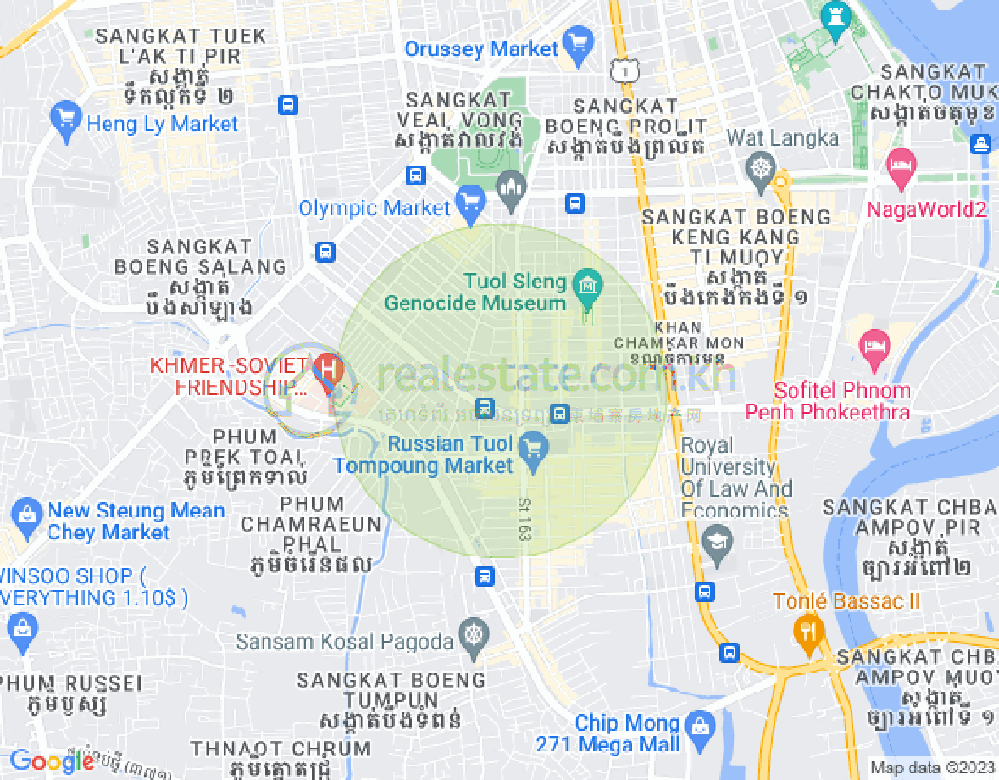 万谷湖1分区, 堆谷区, 金边地图
