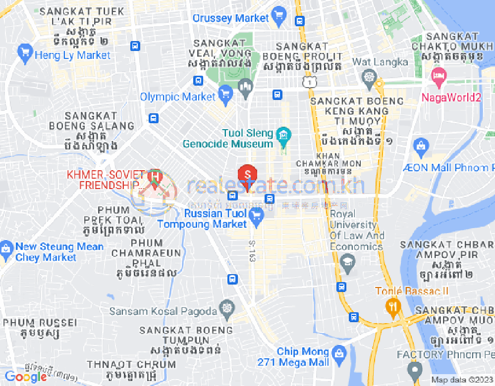 Carte de BKK 1, Boeng Keng Kang, Phnom Penh