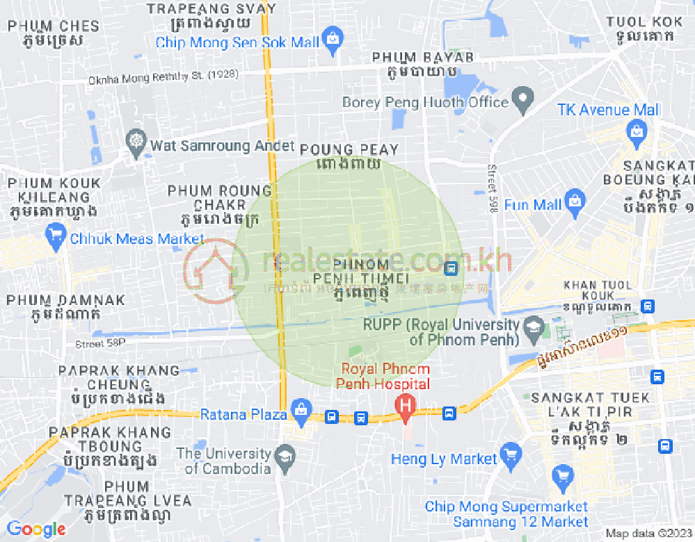 新金边, 森速区, 金边地图