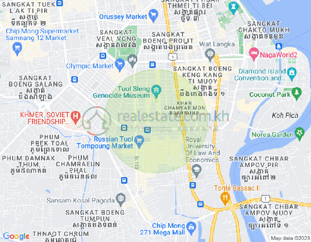 Mapa: BKK 3, Boeng Keng Kang, Phnom Penh