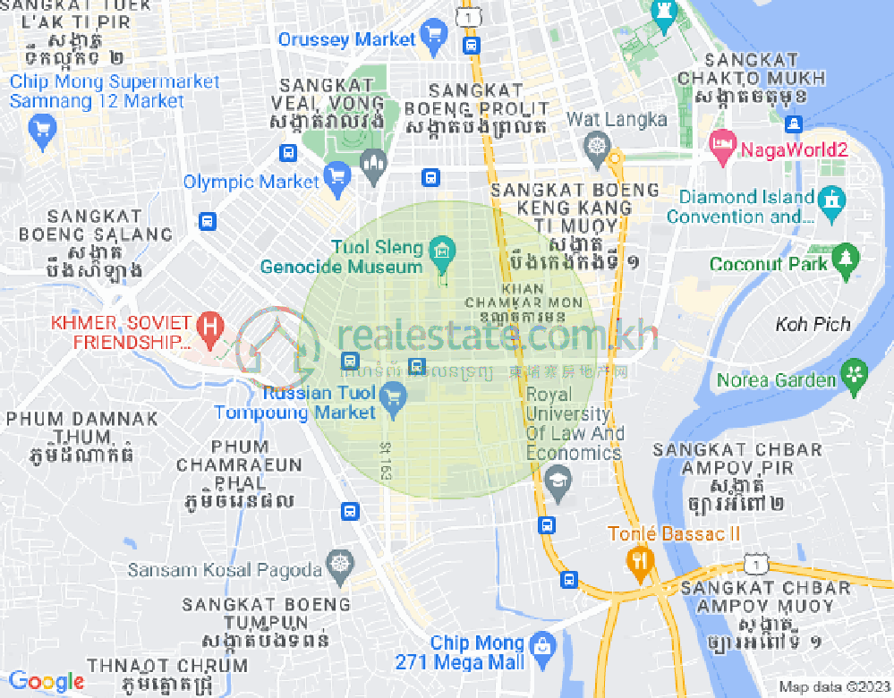 Mapa: BKK 3, Boeng Keng Kang, Phnom Penh