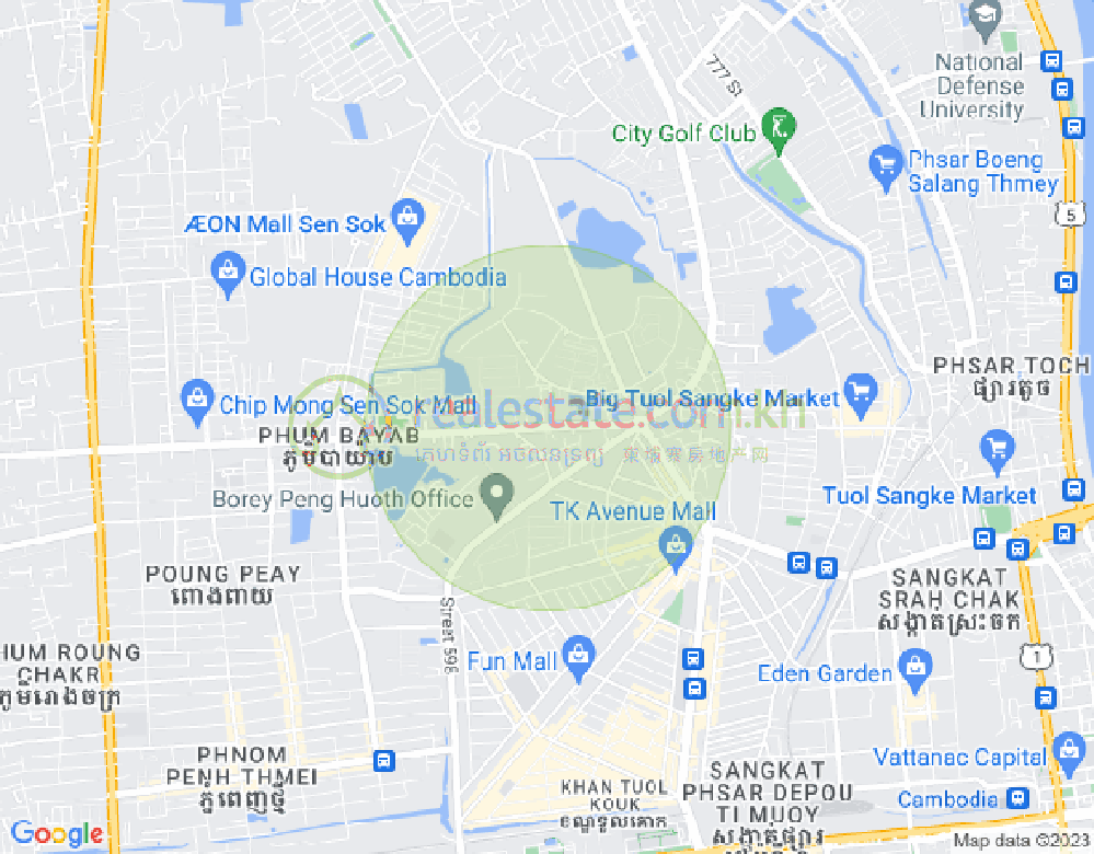 ルッセイケオ, プノンペンの地図