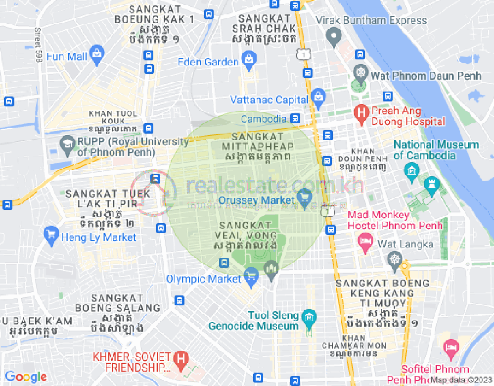 Veal Vong镇, 马卡拉区, 金边地图