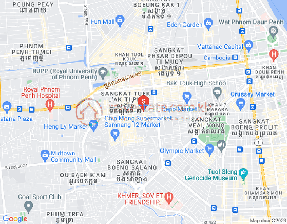 宣城2, 堆谷区, 金边地图