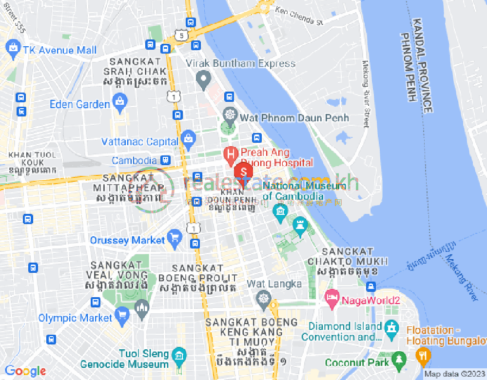 Carte de Chakto Mukh, Daun Penh, Phnom Penh
