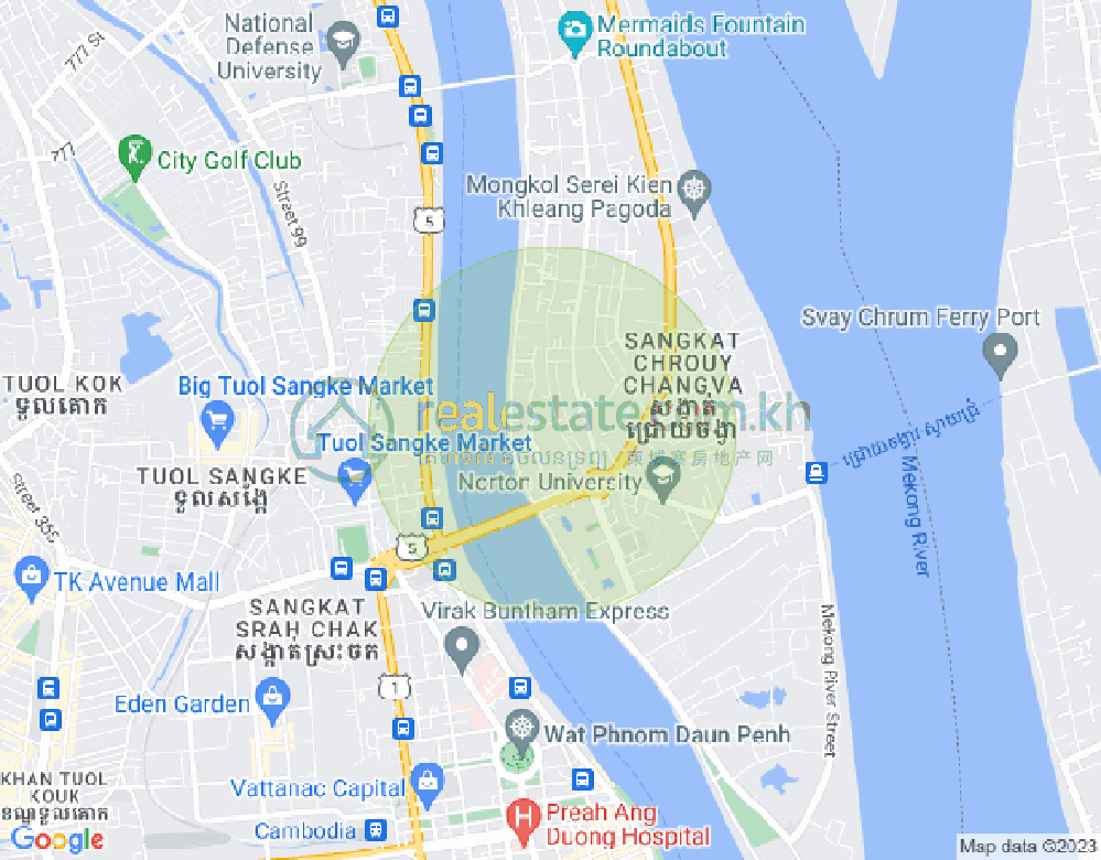 Carte de Chroy Changvar, Phnom Penh