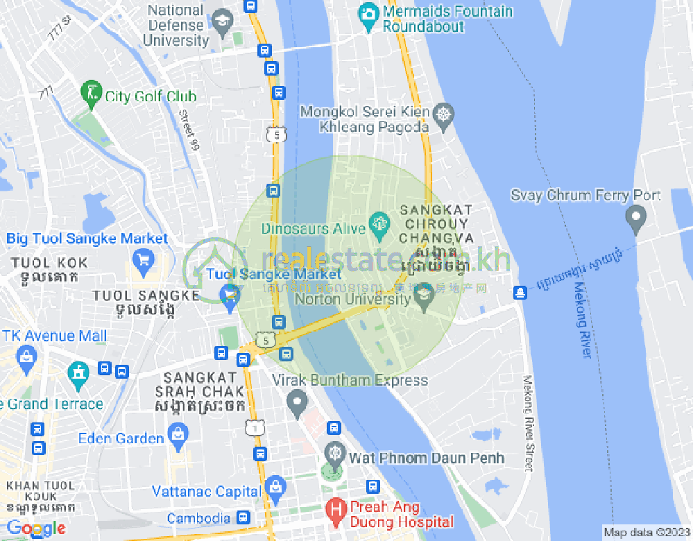 Carte de Chroy Changvar, Phnom Penh