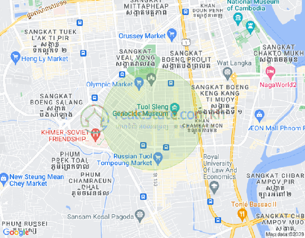 Map of BKK 1, Boeng Keng Kang, Phnom Penh