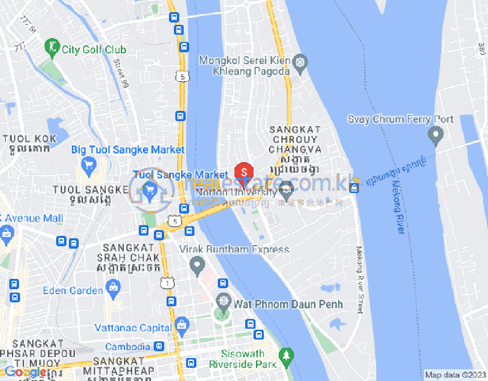Carte de Koh Dach, Chroy Changvar, Phnom Penh