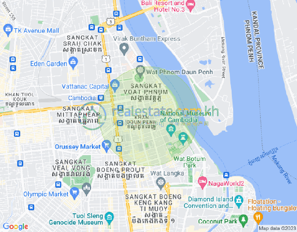Карта Пса Чах, Доун Пень, Пномпень