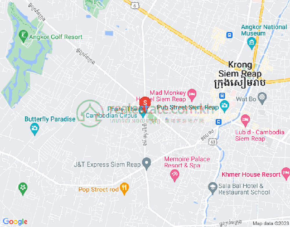 Map of Svay Dankum, Siem Reap