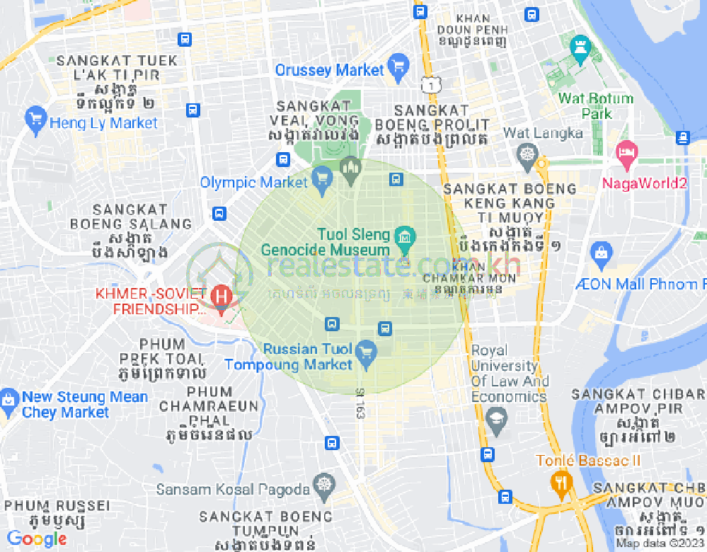 Map of BKK 1, Boeng Keng Kang, Phnom Penh