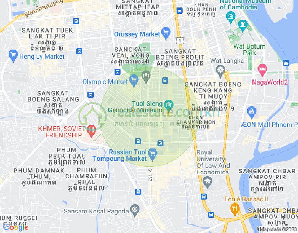Mapa: BKK 1, Boeng Keng Kang, Phnom Penh