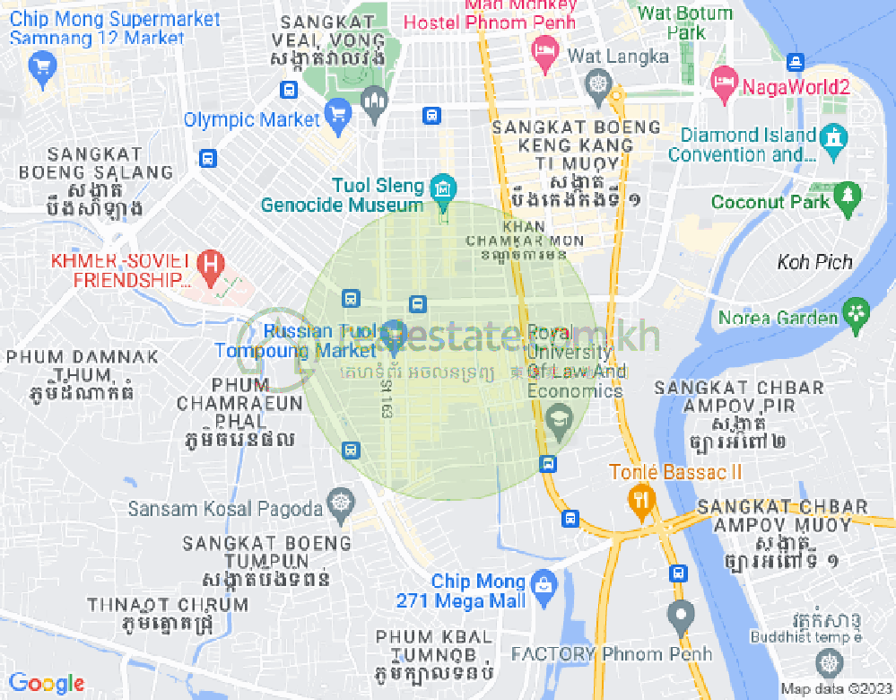 Mapa: Toul Tum Poung 1, Chamkarmon, Phnom Penh