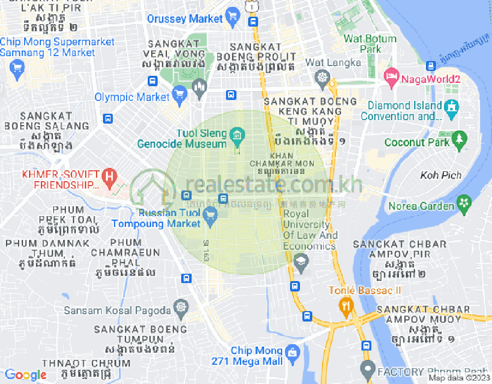 Mapa: BKK 3, Boeng Keng Kang, Phnom Penh