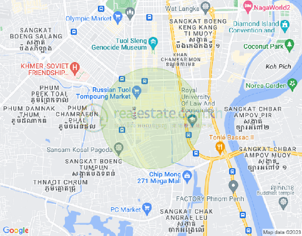 Mapa: Toul Tum Poung 1, Chamkarmon, Phnom Penh