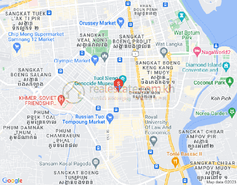 Mapa: BKK 1, Boeng Keng Kang, Phnom Penh