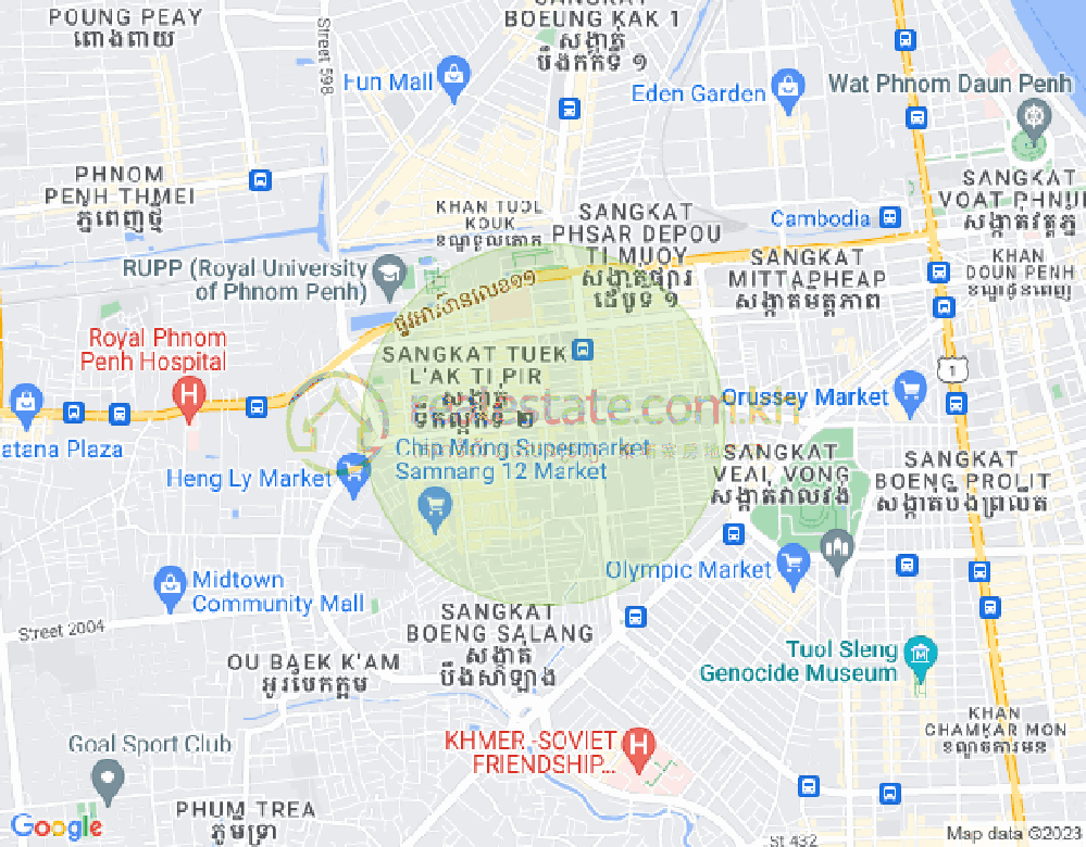 宣城2, 堆谷区, 金边地图