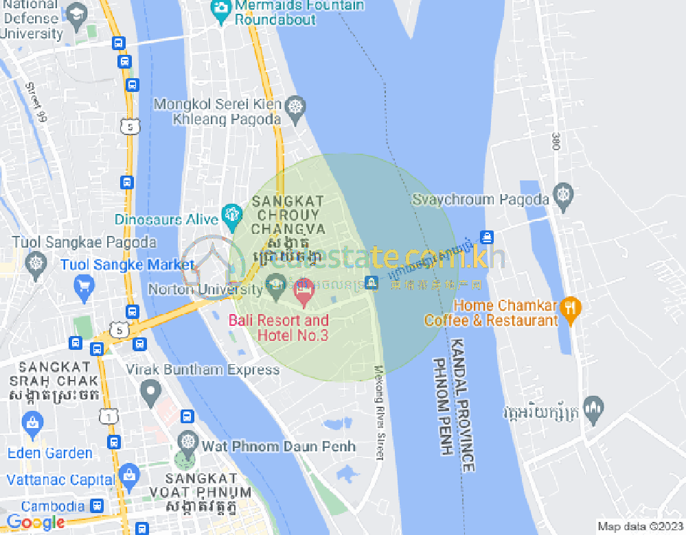 454 ផ្លូវទន្លេមេគង្គ, 水净华区, 金边地图
