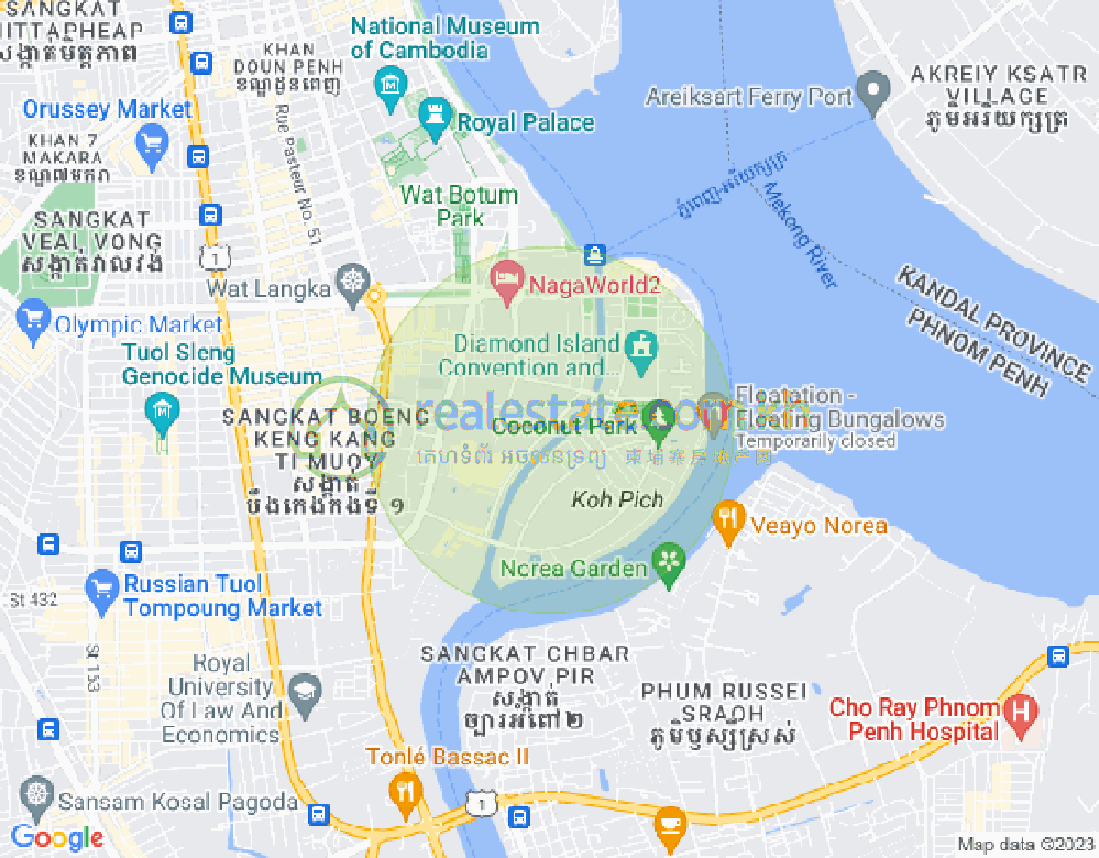 百色河分区, 占卡蒙, 金边地图