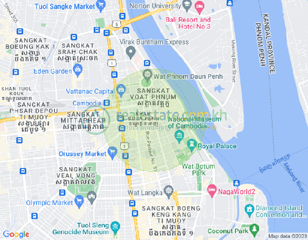 チャクトムク, ドーンペン, プノンペンの地図