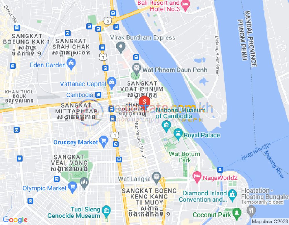 下市仔2分区, 隆边区, 金边地图