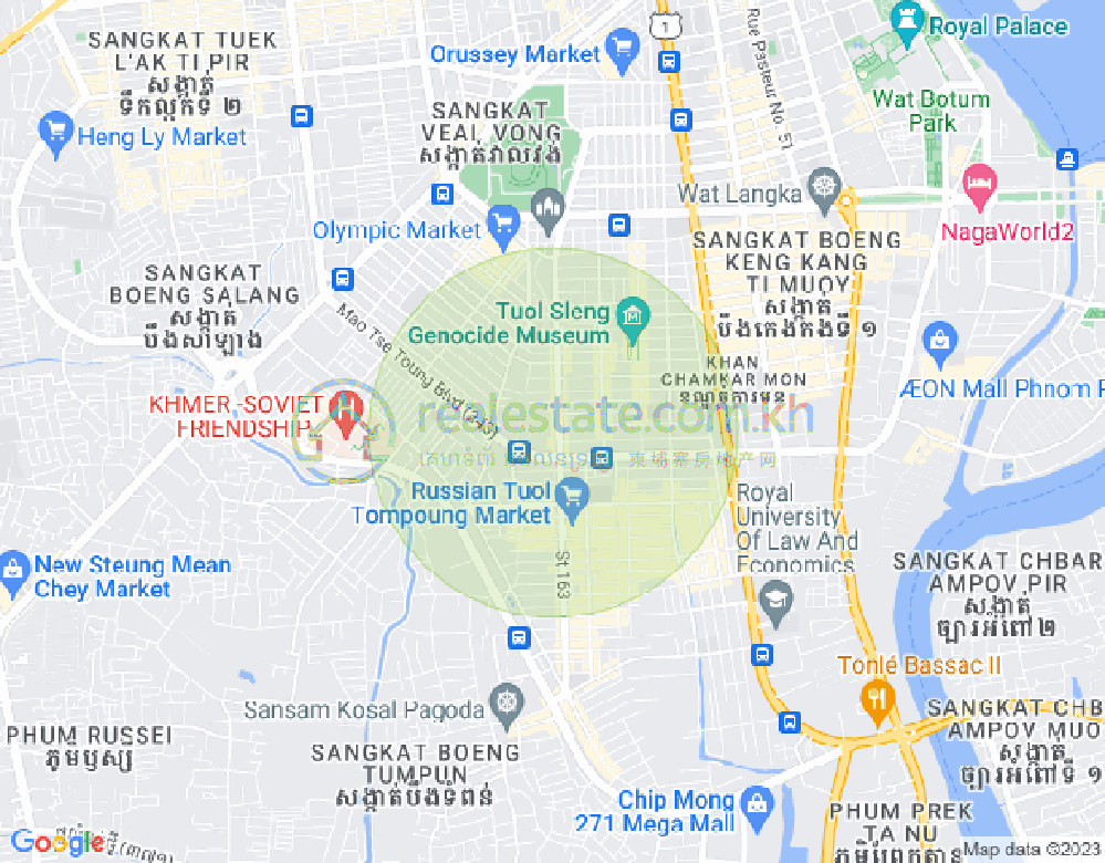 Mapa: BKK 2, Boeng Keng Kang, Phnom Penh