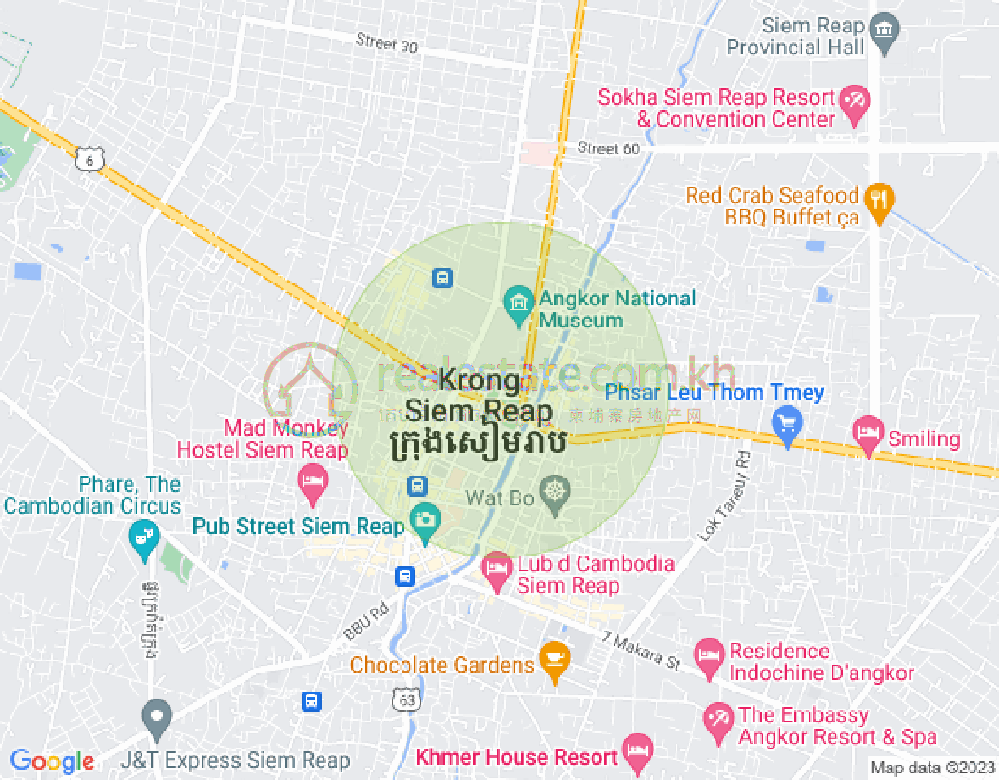 Svay Dangkum分区, 暹粒地图