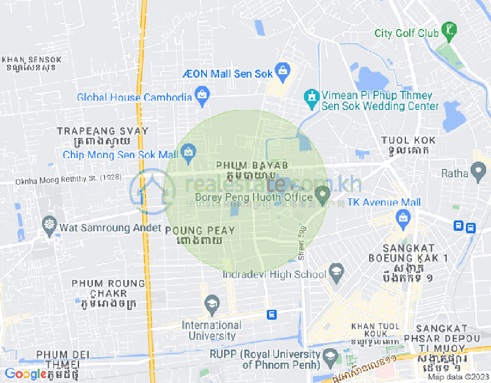 新金边, 森速区, 金边地图