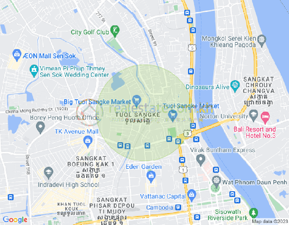 Mapa: Svay Pak, Russey Keo, Phnom Penh