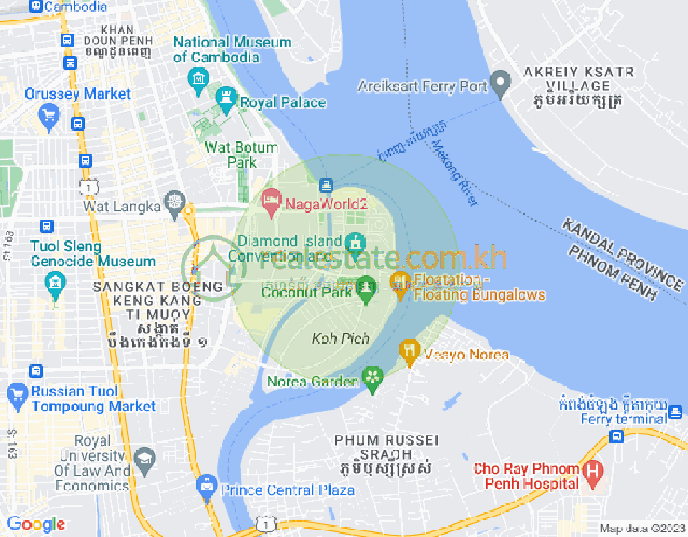 백색하구역, 짬까몬, 프놈펜 지도