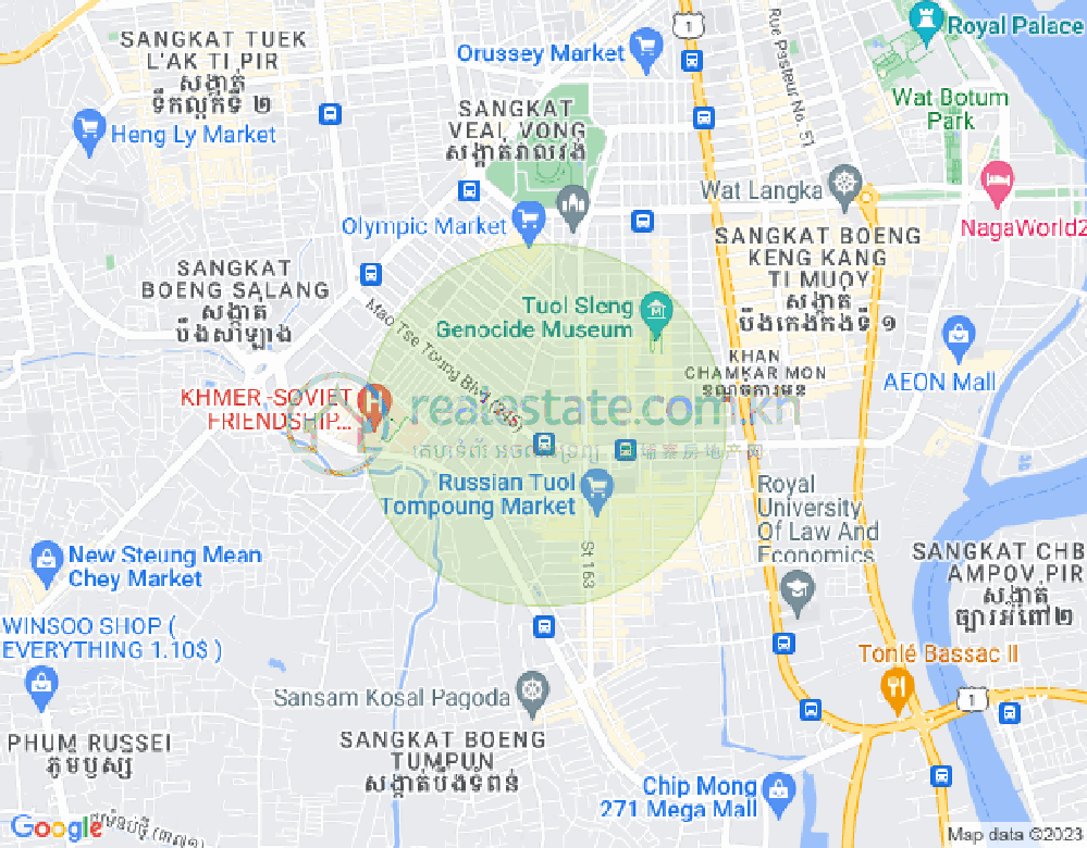 Mapa: Toul Tum Poung 1, Chamkarmon, Phnom Penh