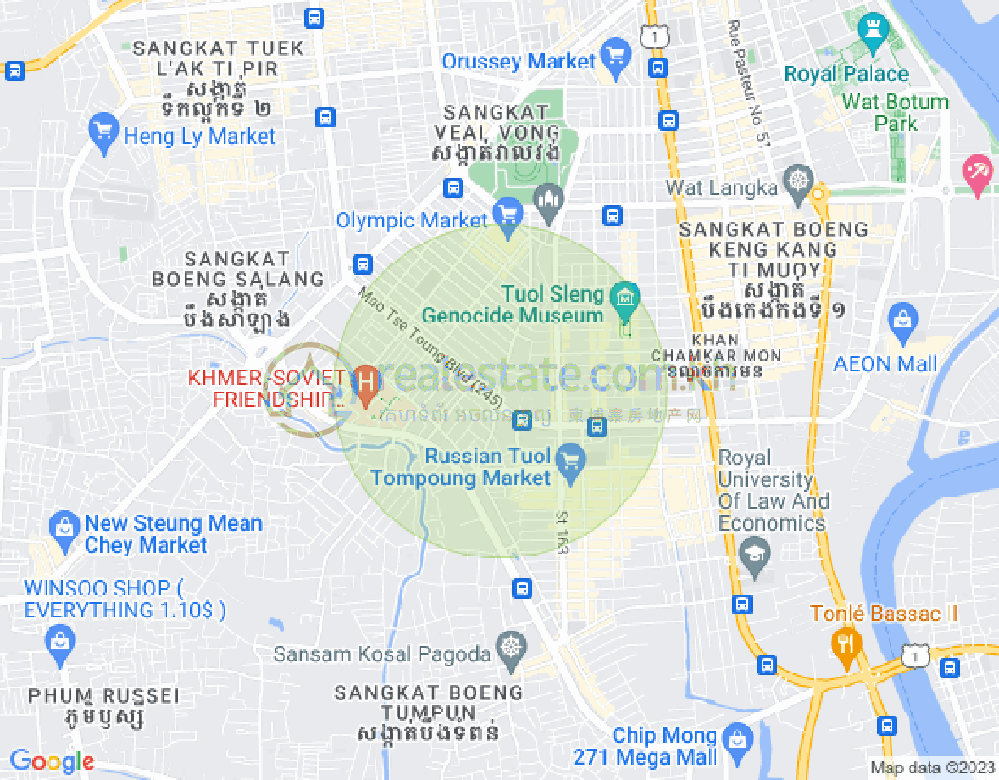Map of BKK 3, Boeng Keng Kang, Phnom Penh