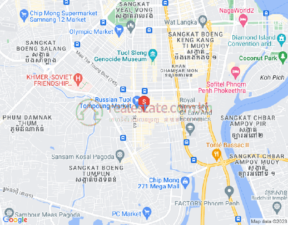 Mapa: Boeung Trabek, Chamkarmon, Phnom Penh